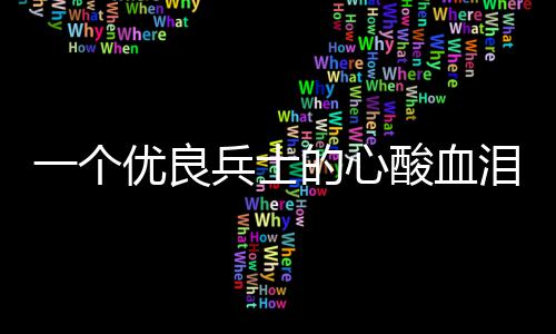 兵士泪养的心酸血一个优良成史
